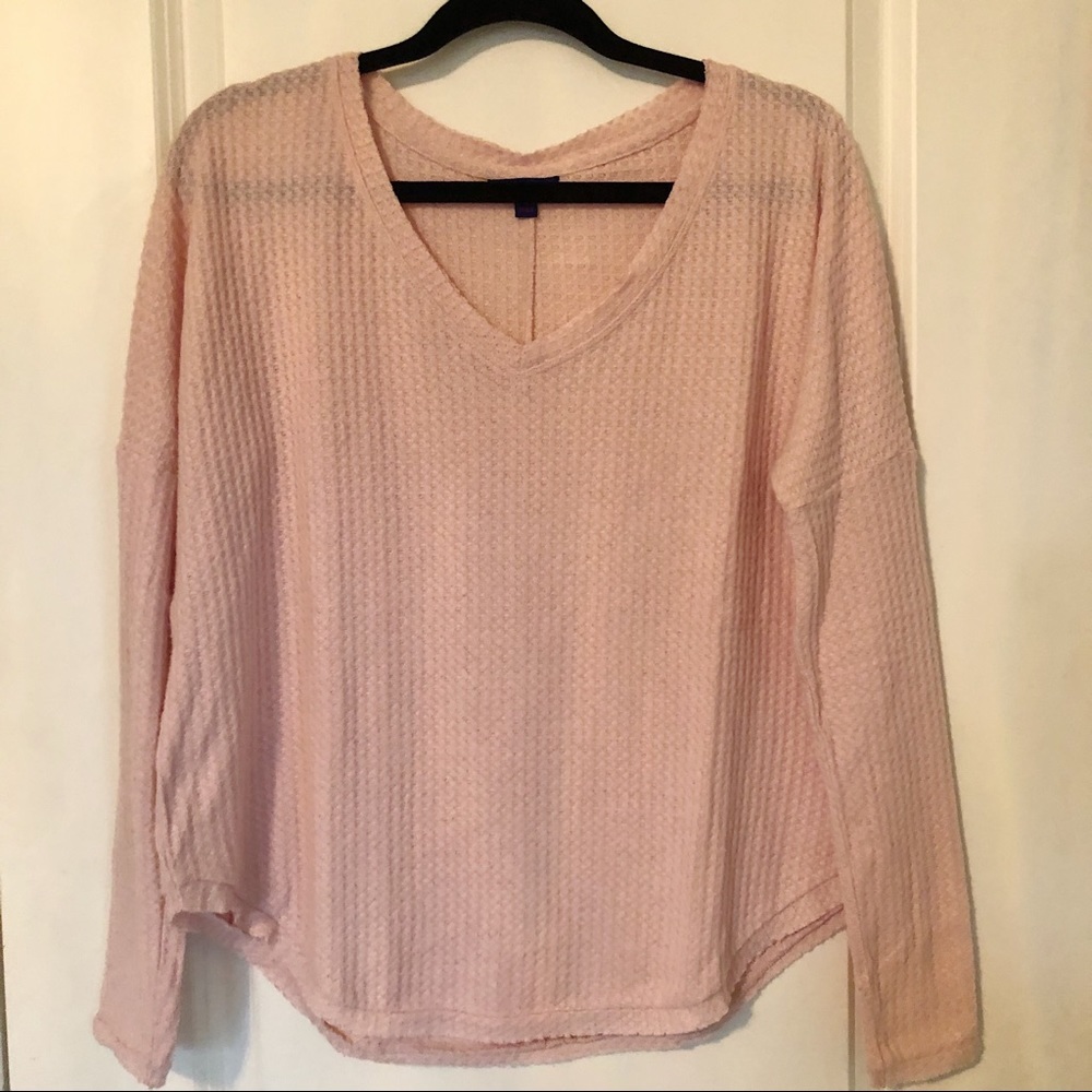 Pink Waffle Knit Shirt